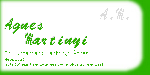 agnes martinyi business card
